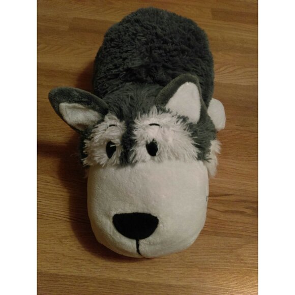 Flip a Zoo Asher Husky Puppy Dog Wolf Poppi Polar Bear plush Pillow 18 inches - Picture 3 of 7